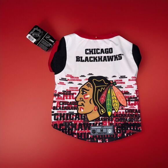 Chicago  Blackhawks Dog Jersey NHL Medium Dog Costume - Picture 1 of 3
